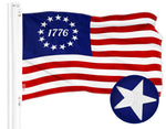 Load image into Gallery viewer, G128 Combo Pack: American USA Flag 4x6 Ft &amp; Betsy Ross 1776 Flag 4x6 Ft  Both ToughWeave Series Embroidered 300D Polyester, Embroidered Design, Indoor/Outdoor, Brass Grommets