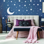 Load image into Gallery viewer, White Stars Stickers 220 Pcs Space Themed Bedroom Constellation Wallpaper Decals
