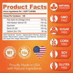 Load image into Gallery viewer, Omega 3 for Dogs Dog Skin and Coat Supplement Fish Oil for Dogs Chews 120 Treats
