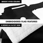 Load image into Gallery viewer, G128 Combo Pack: 6 Ft Tangle Free Aluminum Spinning Flagpole (Black) &amp; Come and Take It Rifle White Flag 3x5 Ft, Double ToughWeave Series Double Sided Embroidered 210D Polyester  Pole with Flag