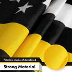 Load image into Gallery viewer, G128  Thin Yellow Line American Flag 150D Polyester 3x5 FT Printed Flag  Honoring Men Women Dispatchers Brass Grommets Indoor/Outdoor  Much Thicker More Durable Than 100D 75D Polyester