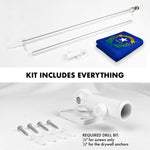 Load image into Gallery viewer, G128 Combo Pack: 6 Ft Tangle Free Spinning Flagpole (Silver) &amp; Nevada Flag 3x5 Ft Printed 150D Polyester, Brass Grommets (Flag Included) Aluminum Flag Pole