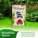 Load image into Gallery viewer, Combo Pack Garden Flag Stand Black 36x16 in Garden Flag 12x18 in Summer Welcome