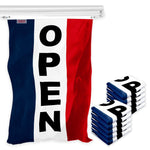 Load image into Gallery viewer, Open Vertical Sign Flag 3x5 Ft 10Pack Printed 150D Polyester By G128