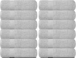 Load image into Gallery viewer, Resort Collection Soft Washcloth Face Body Towel Set 12x12 inch 12 Pack Grey