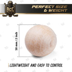 Load image into Gallery viewer, ACE HOCKEY Swedish Stickhandling Balls   Unfinished Hardwood No Bounce Floorball Training Equipment   for Floor Dribbling Skills Dekes Fakes &amp; Ball Handling Drills   2 Inch Diameter 1 Pack
