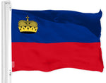 Load image into Gallery viewer, G128 Combo Pack: American USA Flag 3x5 Ft &amp; Liechtenstein Liechtensteiner Flag 3x5 Ft  Both LiteWeave Pro Series Printed 150D Polyester, Brass Grommets