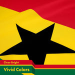 Load image into Gallery viewer, G128 3 Pack: Ghana Ghanaian Flag  3x5 Ft  LiteWeave Pro Series Printed 150D Polyester  Country Flag, Indoor/Outdoor, Vibrant Colors, Brass Grommets, Thicker and More Durable Than 100D 75D Polyester