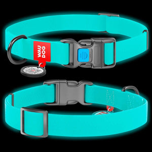 Waterproof Dog Collar Heavy Duty Adjustable Durable Dog Collars for Small Medium Large Dogs Red Blue Pink Mint Green Dog Collar Safety Plus (14 1 2 22  Neck Glowing)
