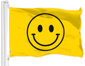 Smiley Face Flag 3x5 Ft Printed 150D Polyester Novelty Flag Indoor Outdoor