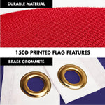 Load image into Gallery viewer, G128 Combo Pack: 6 Ft Tangle Free Spinning Flagpole (White) &amp; American Samoa Flag 3x5 Ft Printed 150D Polyester, Brass Grommets (Flag Included) Aluminum Flag Pole