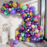 Load image into Gallery viewer, Balloon Garland Arch Kit 146 Pcs Hot Pink Metallic Purple Purple Cream Beige Yellow &amp; Confetti Balloons for Baby Shower Birthday Gender Reveal Wedding Party DIY Kit