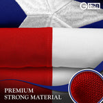 Load image into Gallery viewer, G128 Combo Pack: American USA Flag 8x12 Ft &amp; Texas Flag 8x12 Ft, Both Embroidered SPUN Polyester, Indoor/Outdoor, Brass Grommets