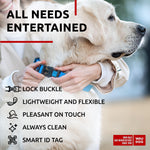 Load image into Gallery viewer, Waterproof Dog Collar Adjustable 14–23 in Neck x 1 in Wide Buckle &amp; QR Tag Blue