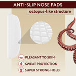 Load image into Gallery viewer, Eyeglass Nose Pads   Stop Glasses from Sliding   6 Pairs Adhesive Sunglass Nose Bridge 0.5mm x 7mm x 16mm   Glasses Accessories (Clear Pads &amp; Dark Glasses Strap)