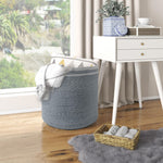 Load image into Gallery viewer, Large Recycled Cotton Rope Basket Blanket Storage Basket Pillows Toys Towels Laundry and Living Room Organization 15.8x13.8 Inches Eco friendly &amp; Decorative Basket Gray
