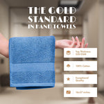 Load image into Gallery viewer, Light Blue Hand Towels for Bathroom 12 Pack 16x27 Inch Cotton Hand Towel Bulk for Gym Kitchen and Spa Soft Highly Absorbent Quick Dry Terry Salon Towels
