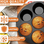 Load image into Gallery viewer, Silicone Muffin Pan   Silicone Cupcake Molds for Baking Egg Bites Mold Nonstick 7 Cups Air Fryer Muffin Pan for Baking Egg Bite Tart Mini Cupcake Chocolate and Quiche  Reusable Dishwasher Safe
