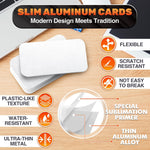 Load image into Gallery viewer, 100 Pcs Sublimation Business Card Blanks – Double Sided Aluminum Alloy Cards Pearl Color Thin &amp; Smooth Sublimation Blanks for Printing &amp; Personalization