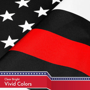 Thin Red Line Flag 3x5 Ft 2Pack Printed 150D Polyester By G128