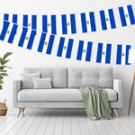 Load image into Gallery viewer, G128 El Salvador Salvadoran Bunting Banner  Flag 8.2 x 5.5 Inch, Full String 33 Feet  Printed 150D Polyester, Decorations For Bar, School, Festival Events Celebration