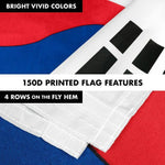 Load image into Gallery viewer, G128 Combo Pack: 6 Feet Tangle Free Spinning Flagpole (Silver) South Korea South Korean Flag 3x5 ft Printed 150D Brass Grommets (Flag Included) Aluminum Flag Pole