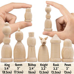 Load image into Gallery viewer, Unfinished Wood Chess Pieces with Vinyl Chess Board Paint Your Own Chess Set
