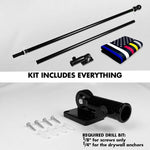 Load image into Gallery viewer, G128 Combo Pack: 6 Ft Tangle Free Spinning Flagpole (Black) &amp; Thin Line Civil Services Flag 3x5 Ft Printed 150D Polyester, Brass Grommets (Flag Included) Aluminum Flag Pole