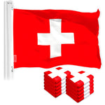 Load image into Gallery viewer, Switzerland Swiss Flag 3x5 Ft 10Pack 150D Printed Polyester By G128