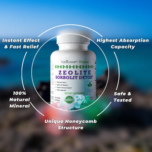 Zeolite Detox 240 Capsules   Zeolite Capsules Sorbolit Ultra FINE 1 2 µm   Zeolite Clinoptilolite Powder 95%   3X Activated Zeolite Supplement 4 Months Supply