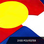 Load image into Gallery viewer, G128 3 Pack: Colorado CO State Flag  4x6 Ft  ToughWeave Series Embroidered 300D Polyester  Embroidered Design, Indoor/Outdoor, Brass Grommets