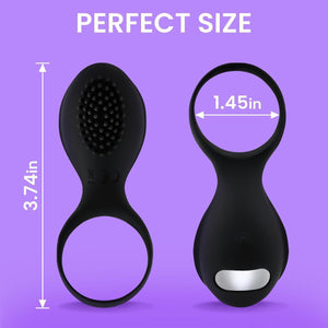 Vibrating Cock Ring Rechargeable Silicone Stretchy Vibrating Penis Ring 10 Modes