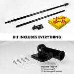 Load image into Gallery viewer, G128 Combo Pack: 5 Ft Tangle Free Spinning Flagpole (Black) &amp; New Mexico Flag 2x3 Ft Embroidered 220GSM Spun Polyester, Brass Grommets (Flag Included) Aluminum Flag Pole
