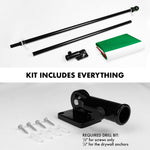 Load image into Gallery viewer, G128  6 Feet Tangle Free Spinning Flagpole (Black) Italy Brass Grommets Printed 3x5 ft (Flag Included) Aluminum Flag Pole