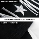 Load image into Gallery viewer, G128 Flag Pole 6 FT Black Tangle Free &amp; POW MIA Flag Emb 3x5 FT Combo Embroidered Spun Polyester