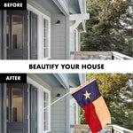 Load image into Gallery viewer, G128 Combo Pack: 6 Ft Tangle Free Aluminum Spinning Flagpole (White) &amp; Texas TeaStained Flag 3x5 Ft, ToughWeave Pro Series Embroidered 420D Polyester  Pole with Flag Included