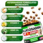 Load image into Gallery viewer, Glucosamine for Dogs   Hip and Joint Supplement for Dogs   Glucosamine Chondroitin for Dogs   Dog Joint Pain Relief   MSM   Hemp   Advanced Support Dog Joint Supplement   170 Mobility Chews