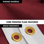 Load image into Gallery viewer, G128 Combo Pack: 6 Feet Tangle Free Spinning Flagpole (Black) Solid Burgundy Flag 3x5 ft Printed 150D Brass Grommets (Flag Included) Aluminum Flag Pole