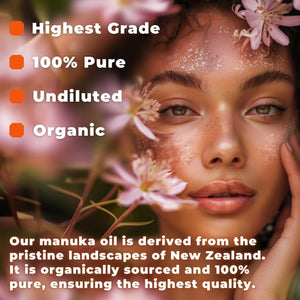100% Pure Manuka Oil from New Zealand Therapeutic Grade Essential Oil for Wound