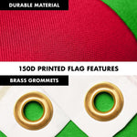 Load image into Gallery viewer, G128 Combo Pack: 6 Ft Tangle Free Spinning Flagpole (Black) &amp; Myanmar Flag 3x5 Ft Printed 150D Polyester, Brass Grommets (Flag Included) Aluminum Flag Pole
