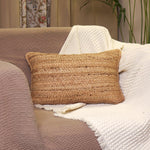 Load image into Gallery viewer, Jute Throw Pillow Covers 20x12 Inch Braided Hand Woven Decorative Pillow Cover for Couch Boho Jute Decor Living Room Decor Natural 1Pc Indoor Outdoor Pillow Cover