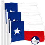 Load image into Gallery viewer, G128 3 Pack: Texas TX State Flag  16x24 In  ToughWeave Series Embroidered 300D Polyester  Embroidered Design, Indoor/Outdoor, Brass Grommets