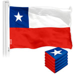 Load image into Gallery viewer, Chile Chilean Flag 3x5 Ft 5Pack 150D Printed Polyester By G128