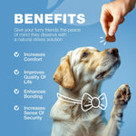 Load image into Gallery viewer, Dog Calming with Melatonin Chamomile Extract Valerian Root Travel Pack 70 Chews Anxiety Support Chews for Vet Visits Grooming Nail Trimming Storms