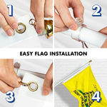 Load image into Gallery viewer, G128  6 Feet Tangle Free Spinning Flagpole (White) Gadsden Brass Grommets Printed 3x5 ft (Flag Included) Aluminum Flag Pole