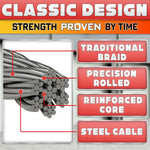 Load image into Gallery viewer, Garage Door Cables for 10 ft Door 11 ft 6 inch Long Heavy Duty 304 Steel Galvanized Cables Pack of 2 Corrosion Resistant Rust Proof Wire Durable Smooth Operation Easy Installation Reliable