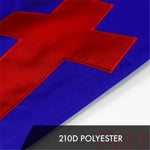 Load image into Gallery viewer, G128 5 Pack: Christian Flag  4x6 Ft  ToughWeave Series Embroidered 300D Polyester  Religious Flag, Embroidered Design, Indoor/Outdoor, Brass Grommets