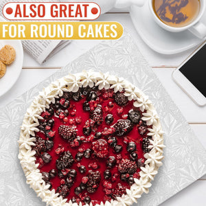 1 4 Sheet Cake Board Rectangle   9.9 x 13.8 Rectangle Cake Boards for Pastries Grease and Moisture Resistant Thick Sturdy Material with Fancy Pattern Easy to Clean Suitable for Any Celebration