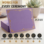 Load image into Gallery viewer, 30 Pack Premium Purple Certificate Holders 8.5 x 11   Heavyweight 300gsm Cardstock Diploma Holder &amp; Certificate Folder   Award Certificate Folders for Graduation with Gold Foil   Diploma Cover 8.5x11