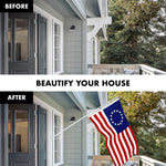 Load image into Gallery viewer, G128 Combo Pack: 6 Ft Tangle Free Aluminum Spinning Flagpole (White) &amp; Betsy Ross Flag 3x5 Ft, ToughWeave Series Embroidered 300D Polyester  Pole with Flag Included